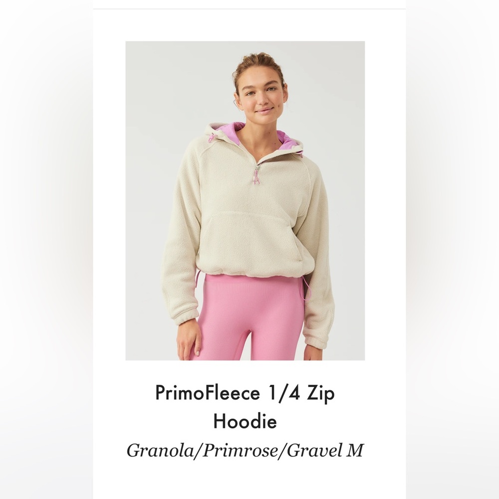 Outdoor Voices Primo fleece 1/4 zip hoodie